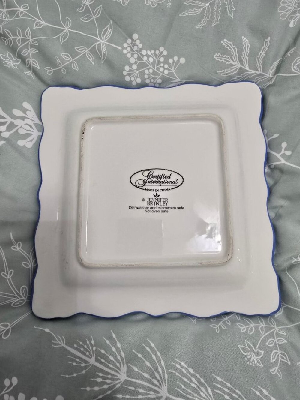 Jennifer Brinley Set of 3 Square Ceramic Plates Paris Bistro 9" - Picture 10 of 14